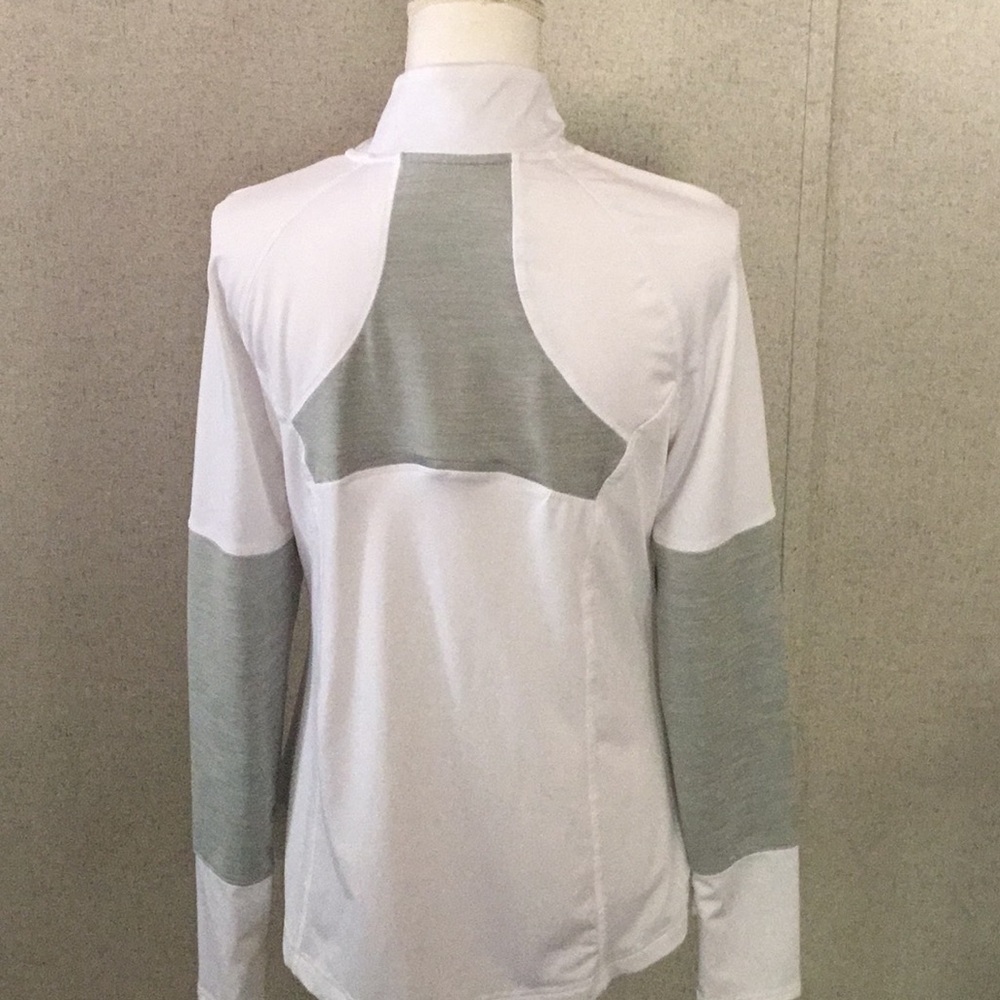 Danskin Now semi fitted white grey athletic jacket - Picture 11 of 13
